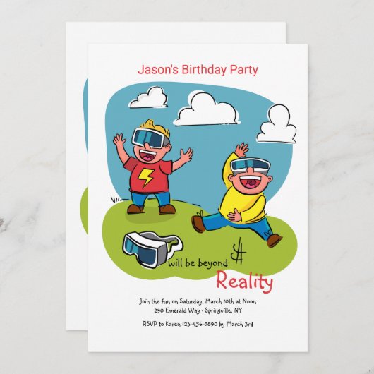 Uitnodiging simulatieglazen (Voorkant / Achterkant)