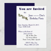 Uitnodiging Sjabloon (Voorkant / Achterkant)