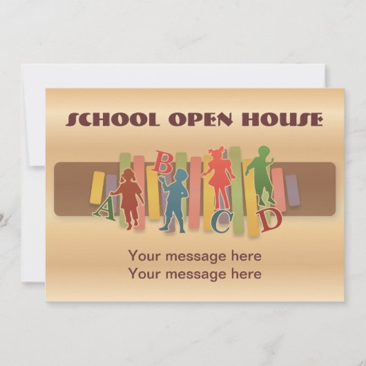 Uitnodiging Sjabloon basisonderwijs (Voorkant)