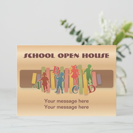 Uitnodiging Sjabloon basisonderwijs (Staand voorkant)