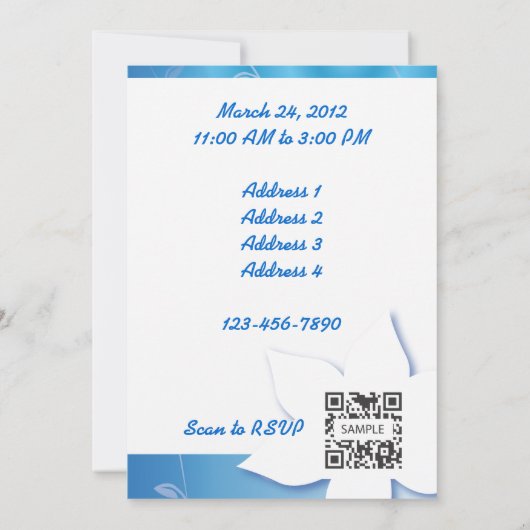 Uitnodiging Sjabloon Blauwe Spa (Achterkant)