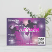 Uitnodiging Sjabloon Dance (Staand voorkant)