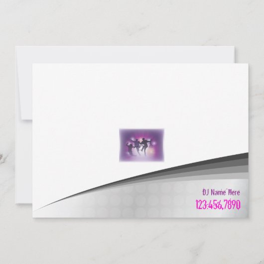 Uitnodiging Sjabloon Dance (Achterkant)