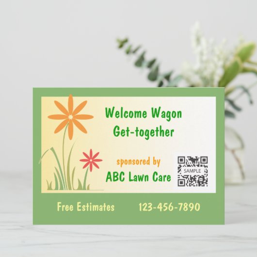 Uitnodiging Sjabloon - Eigen zorg (Staand voorkant)