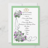 Uitnodiging sjabloon elegante witte rozen (Voorkant)