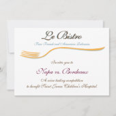 Uitnodiging Sjabloon Fine Dining French (Voorkant)