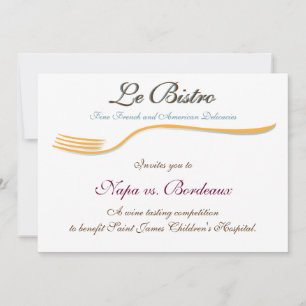 Uitnodiging Sjabloon Fine Dining French