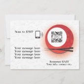 Uitnodiging Sjabloon Japans restaurant (Achterkant)