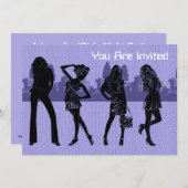 Uitnodiging Sjabloon Meidenavond (Voorkant / Achterkant)