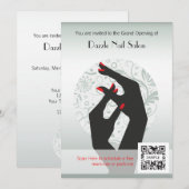 Uitnodiging Sjabloon Nail Salon (Voorkant / Achterkant)