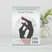 Uitnodiging Sjabloon Nail Salon (Staand voorkant)