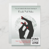 Uitnodiging Sjabloon Nail Salon (Voorkant / Achterkant)