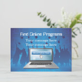 Uitnodiging Sjabloon online graden (Staand voorkant)