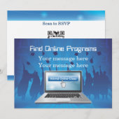 Uitnodiging Sjabloon online graden (Voorkant / Achterkant)