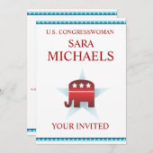 Uitnodiging Sjabloon Republikeinse olifant (Voorkant / Achterkant)