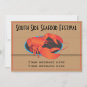 Uitnodiging Sjabloon restaurant voor zeevruchten (Voorkant)