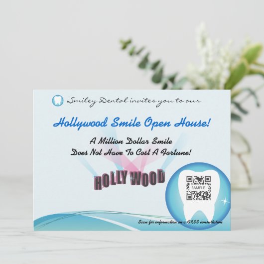 Uitnodiging Sjabloon tandheelkunde (Staand voorkant)