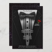 Uitnodiging Sjabloon | Tuxedo (Voorkant / Achterkant)