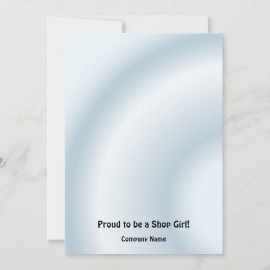 Uitnodiging Sjabloon Winkelmeisje (Achterkant)