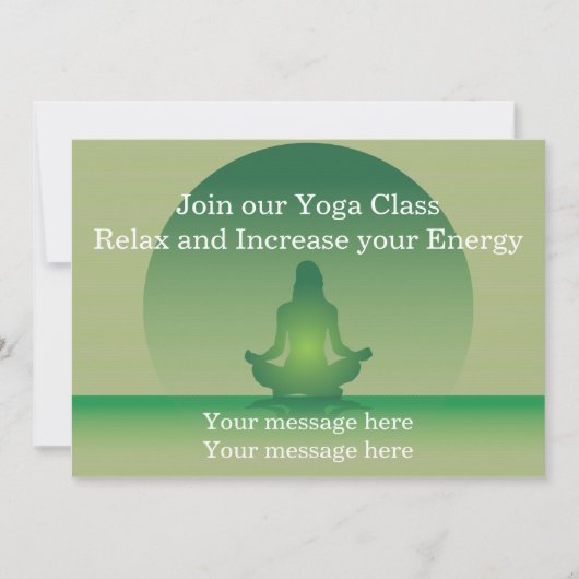 Uitnodiging Sjabloon Yoga (Voorkant)