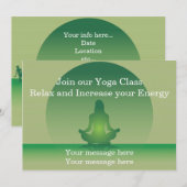 Uitnodiging Sjabloon Yoga (Voorkant / Achterkant)