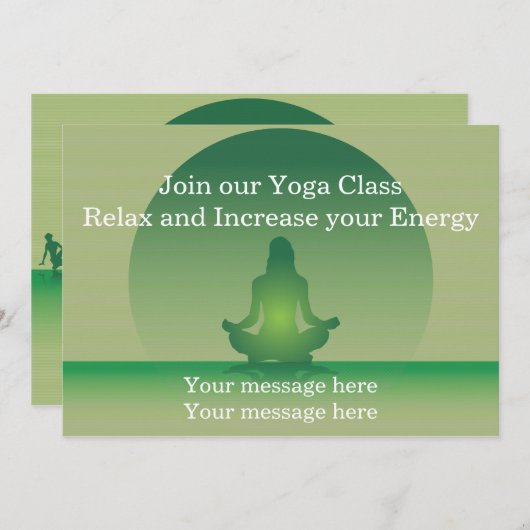 Uitnodiging Sjabloon Yoga (Voorkant / Achterkant)