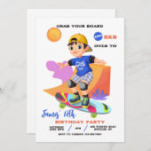 Uitnodiging Skatepark Jongen (Voorkant / Achterkant)