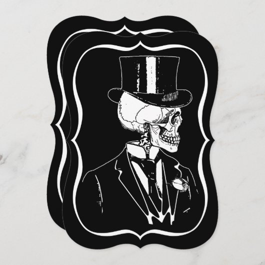 Uitnodiging skelet bruidegom (Voorkant / Achterkant)