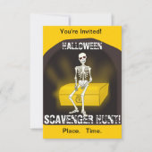Uitnodiging Skeleton Halloween Party (Voorkant)