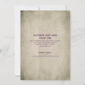 Uitnodiging Skeleton Halloween Party (Achterkant)