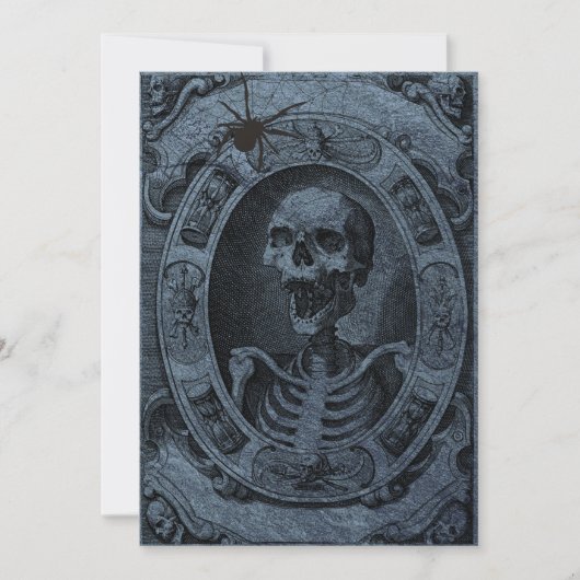 Uitnodiging Skeleton Halloween Party (Voorkant)