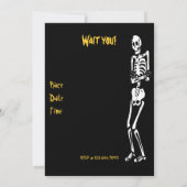 Uitnodiging Skeleton Halloween Party (Achterkant)