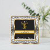 Uitnodiging Skull Birthday Party (Staand voorkant)