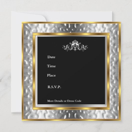 Uitnodiging Skull Birthday Party (Achterkant)