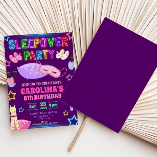 Uitnodiging Slaapfeest