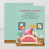 Uitnodiging Slaapfeestje (Voorkant / Achterkant)