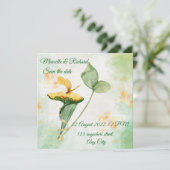 Uitnodiging slaat datum op (Staand voorkant)