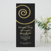 Uitnodiging slim met zwijn in goud (Staand voorkant)