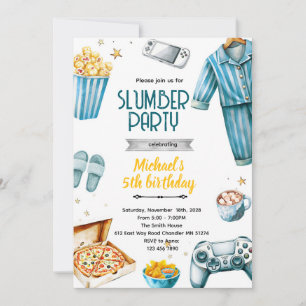 Uitnodiging slumber boy thema