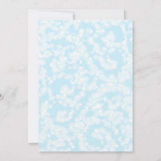 Uitnodiging sneeuwvlok; Winter Wonderland Party (Achterkant)