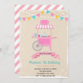 Uitnodiging snoepkar thema (Voorkant / Achterkant)