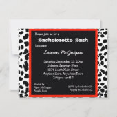 Uitnodiging Snow Leopard Print Party (Voorkant)