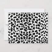 Uitnodiging Snow Leopard Print Party (Achterkant)