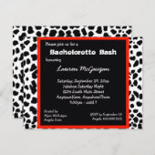 Uitnodiging Snow Leopard Print Party (Voorkant / Achterkant)