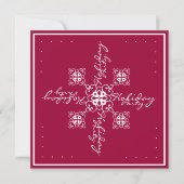 Uitnodiging Snowflake Holiday (Voorkant)