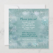 Uitnodiging Snowflake Stocking Party (Achterkant)