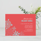 Uitnodiging Snowflakes Party (Staand voorkant)