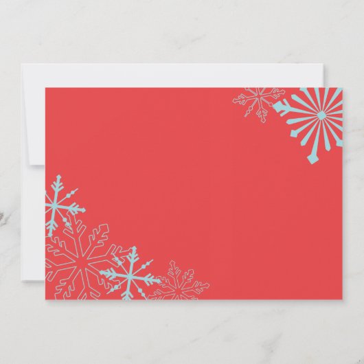 Uitnodiging Snowflakes Party (Achterkant)