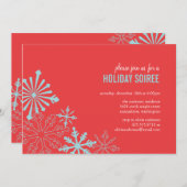 Uitnodiging Snowflakes Party (Voorkant / Achterkant)