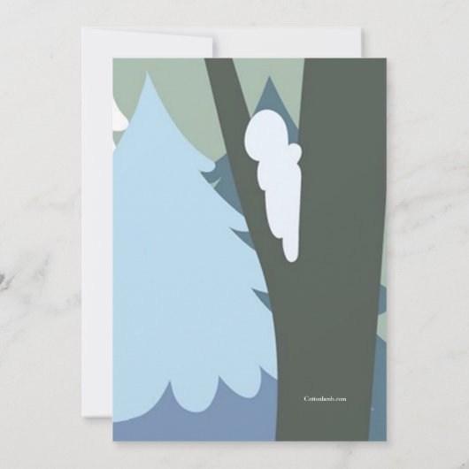 Uitnodiging Snowman Birthday (Achterkant)